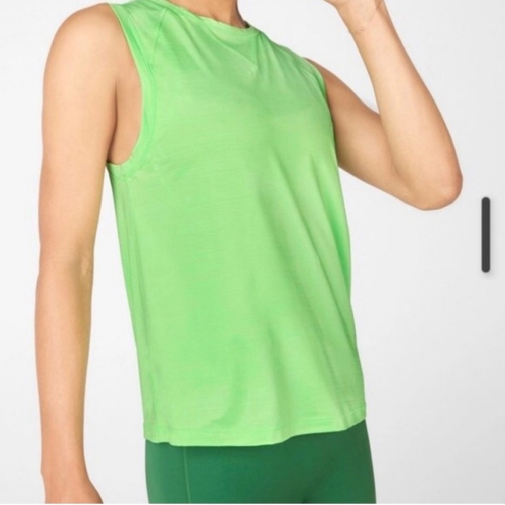 Fabletics eco conscious muscle tank green NWT XXS